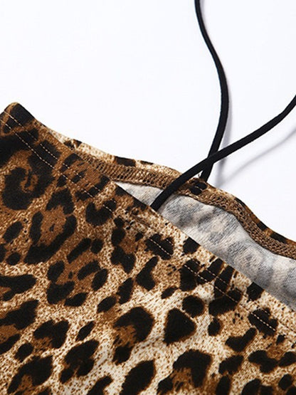 Leopard Print Navel Cami Top