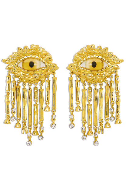 Vintage Evil Eye Tassel Earrings