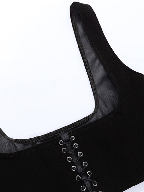 Crossover Tie Up Corset Top