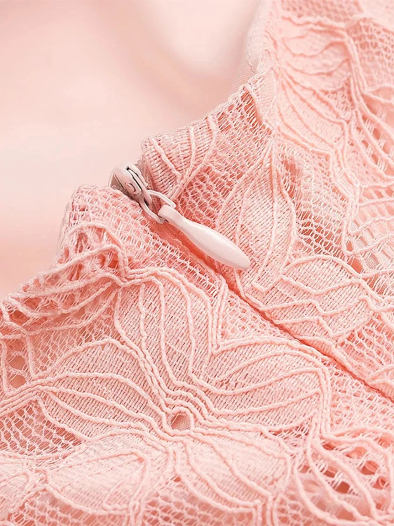 Pink Lace Mini Dress