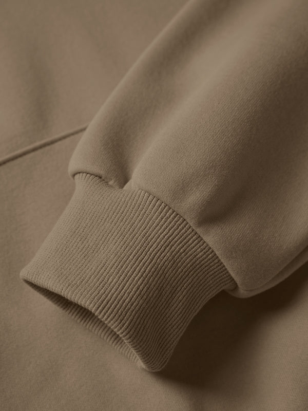 Solid Color Lapel Neck Oversized Hoodie