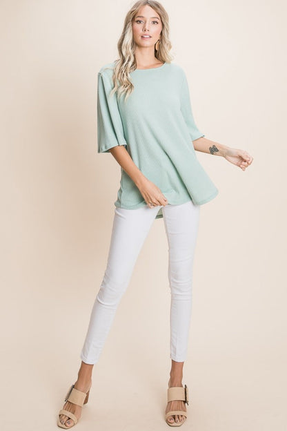 Crissa Waffle Knit T-Shirt