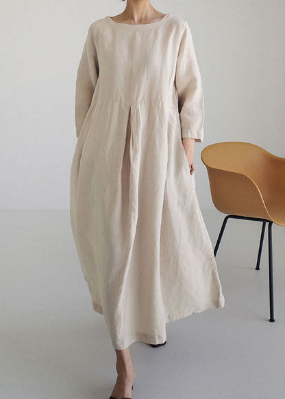 Japanese Style Floral Print Loose Midi Dress Short Sleeve