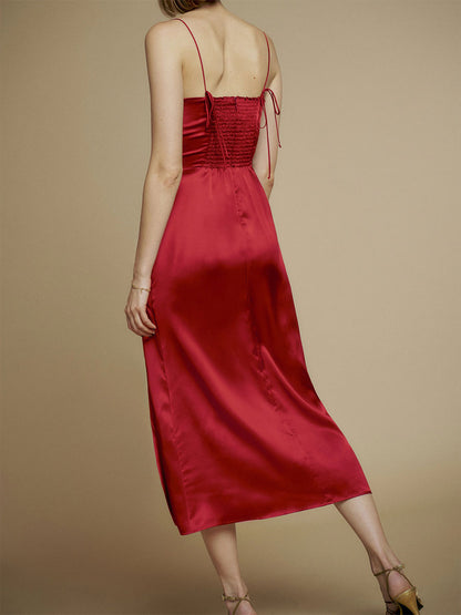 Sexy Sweetheart Neck Sleeveless Midi Dress