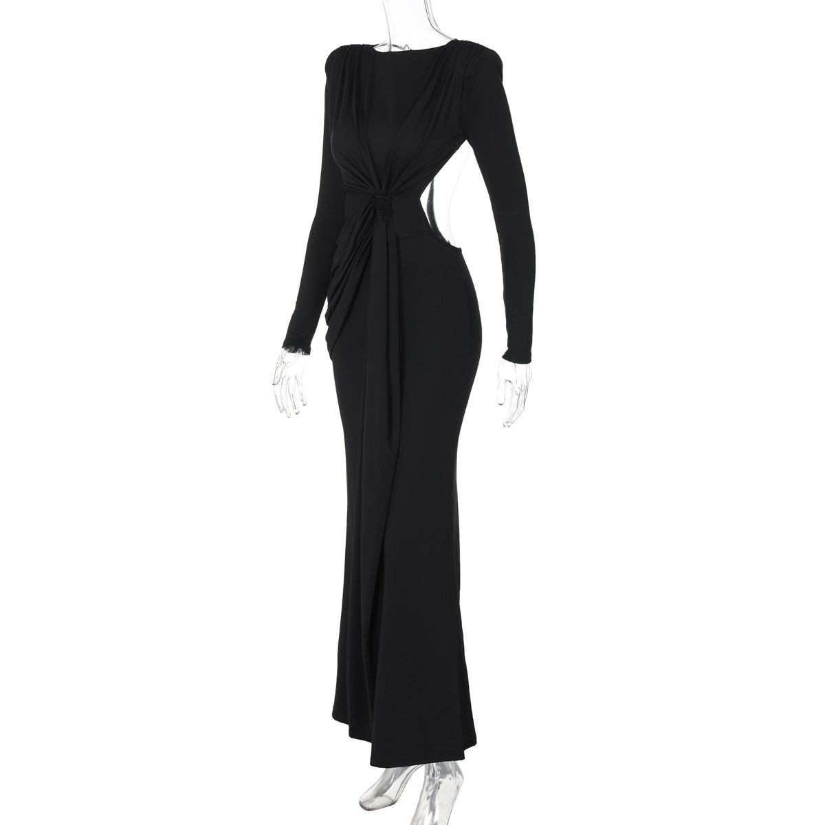 Gracing Date Bodycon Dress - Black
