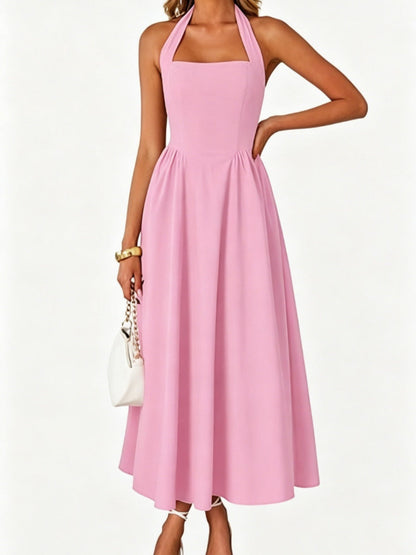 Camisoles Halter Backless Temperament Maxi Dresses