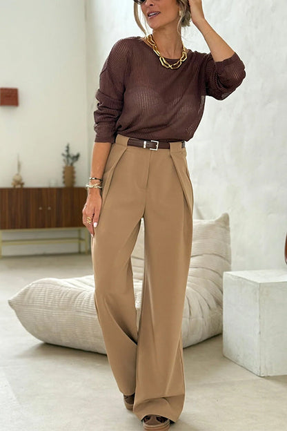 Margovil High Waist Tailored Wide Leg Trousers