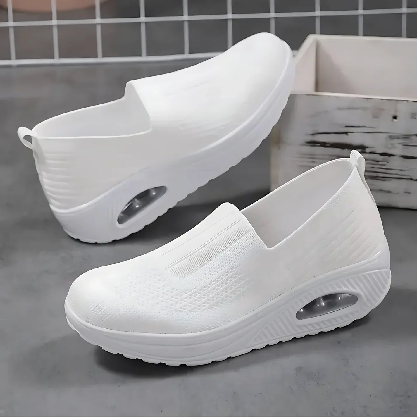 Women's Orthopedic Slip-On Trainers – Comfortable Support Sneakers