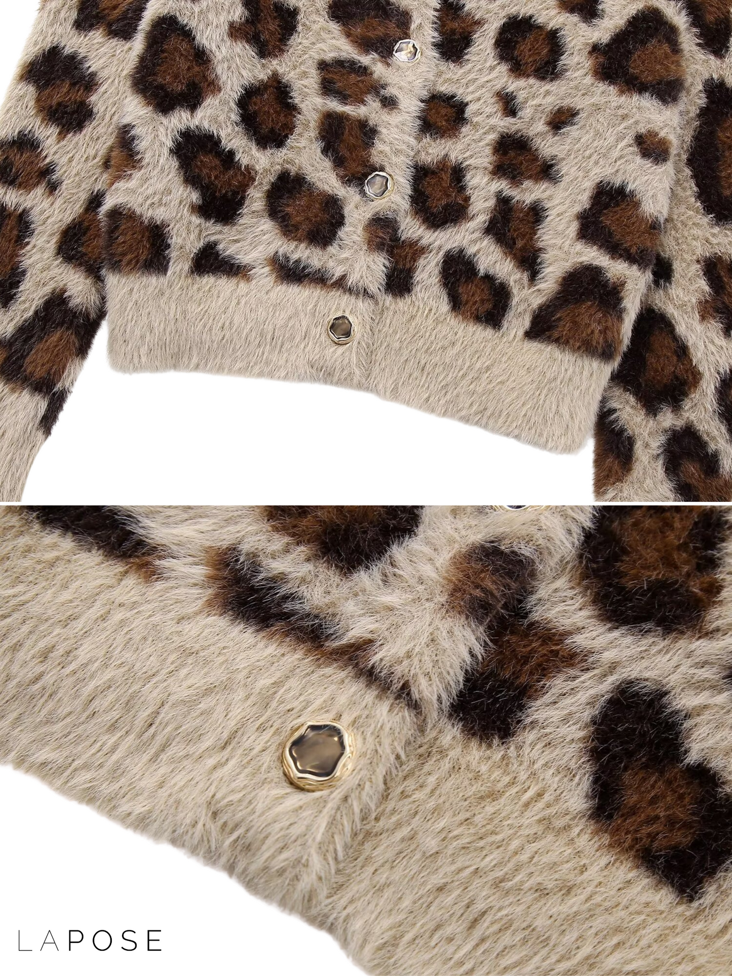 Maizie Faux Fur Leopard Cardigan
