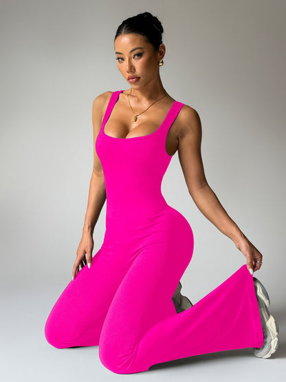 Buttock Lift Flared Pants Exercise And Fitness Yoga Jumpsuits