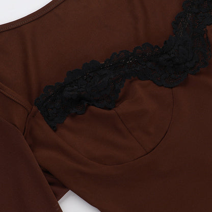 Connie Mini Dress-Brown