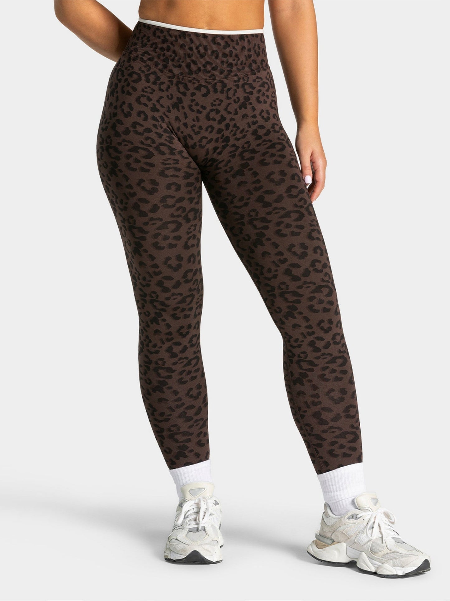 Leopard Print Seamless Abdomen Tight Yoga Fitness Pants