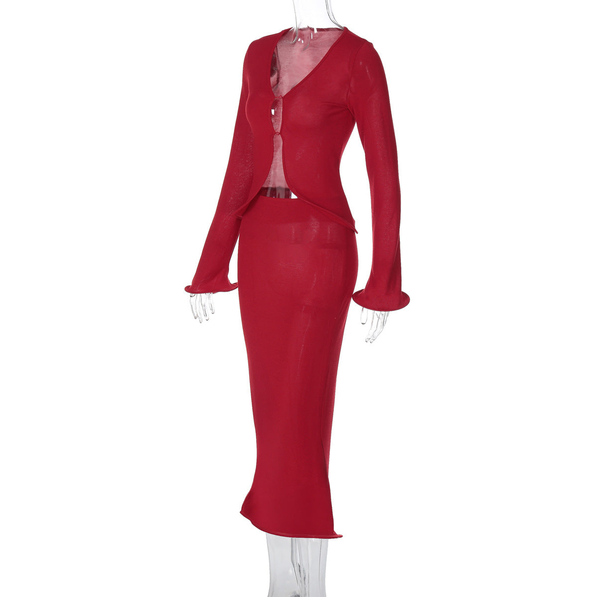 Nesra Co-Ord Set - Red