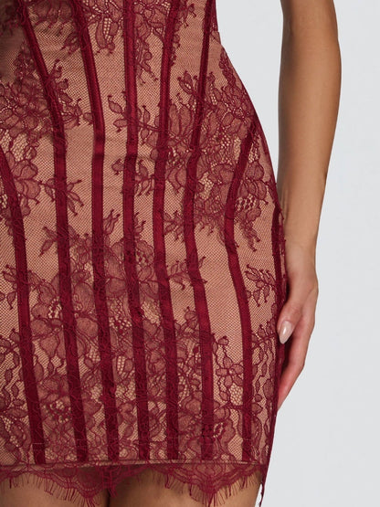 Lace Waist Corset Hip-hugging Formal Dress Mini&Short Dresses