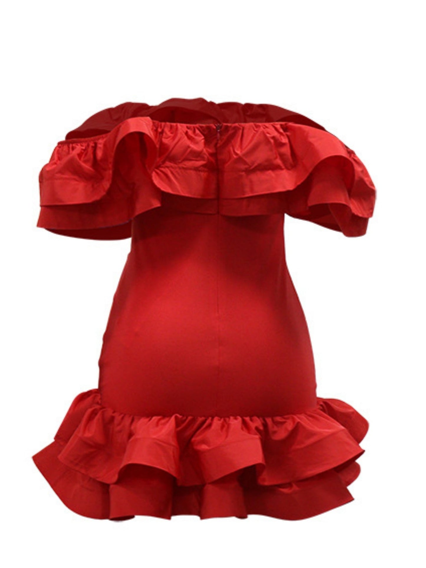 3D Flowers Valentine's Day Off-shoulder Strapless Top Pleated Mini&Short Dresses