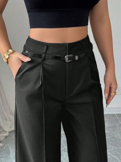 Straight-fit Suit Commuting Pocket Pants