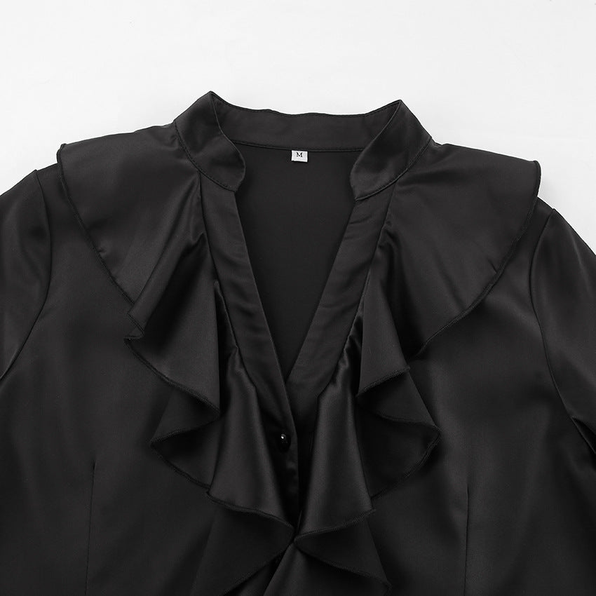 Rufflina Top-Black