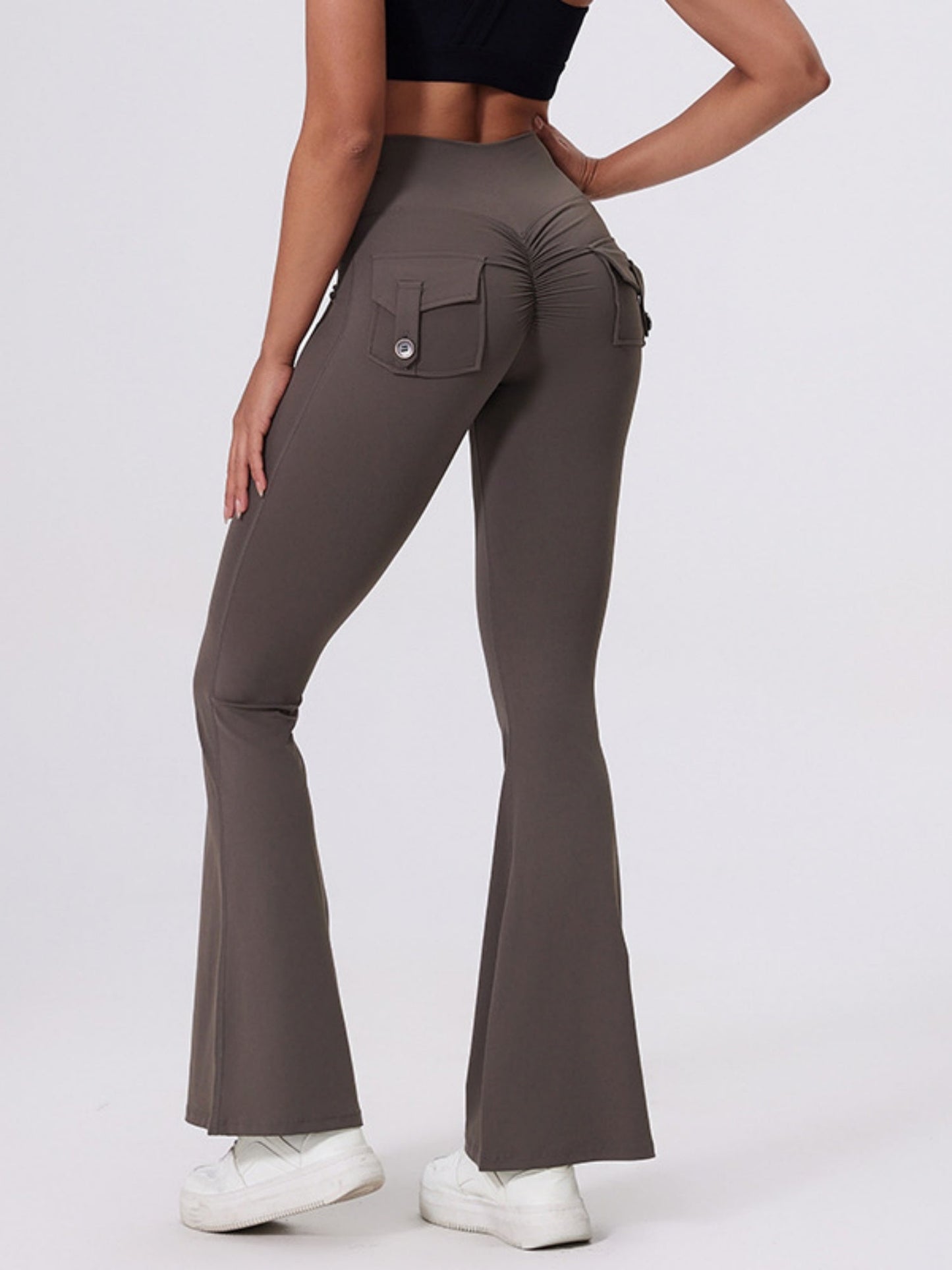 Bare-feel Pocket High-waisted Hip Lift Sports Yoga Pants