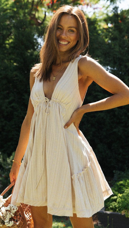 Alfie Mini Dress - Apricot