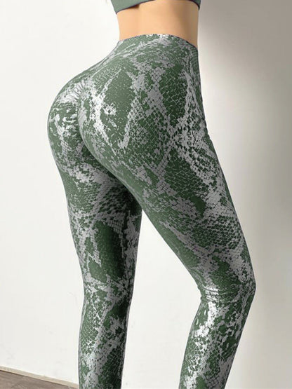 Snake Print Stretch Tight Yoga Pants