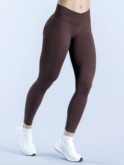 Seamless Buttock Lifting Cross Waist Exercise And Fitness Yoga Pants