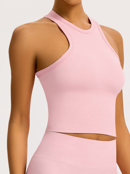 Seamless Tights T-back Fitness Exercise Yoga Tank Tops