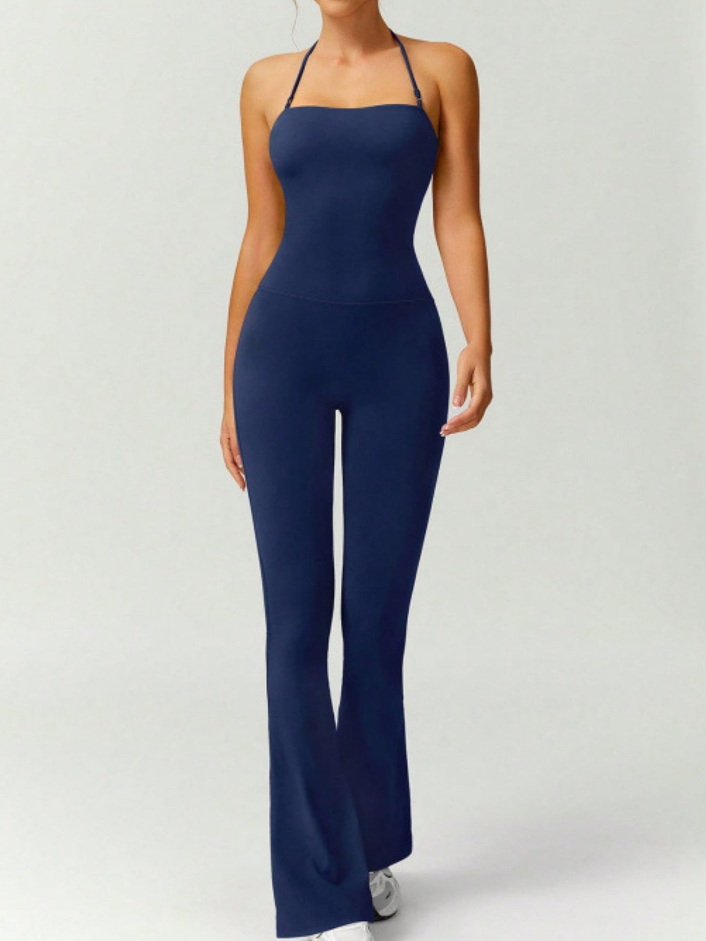 Neckband Backless Fitness Exercise Bodysuits