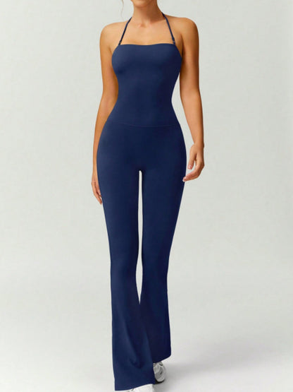 Neckband Backless Fitness Exercise Bodysuits