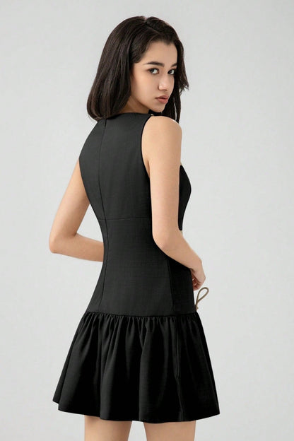 Bow Detail Sleeveless Mini Dress