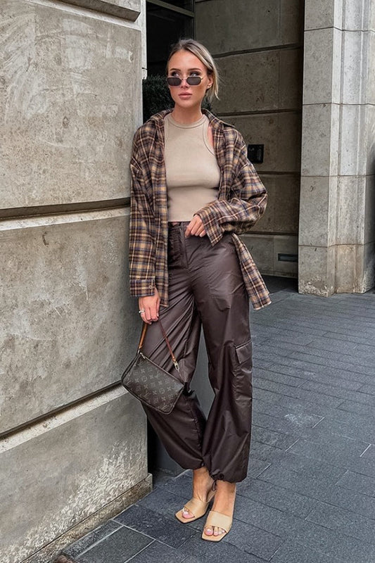 American Vintage Plaid Blouse