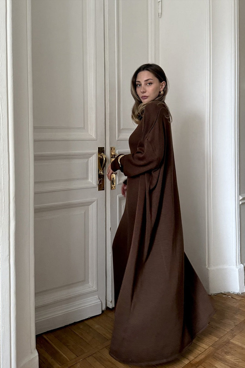 | Soft Knit Cutout Tank Dress and Long Sleeve Cardigan Set