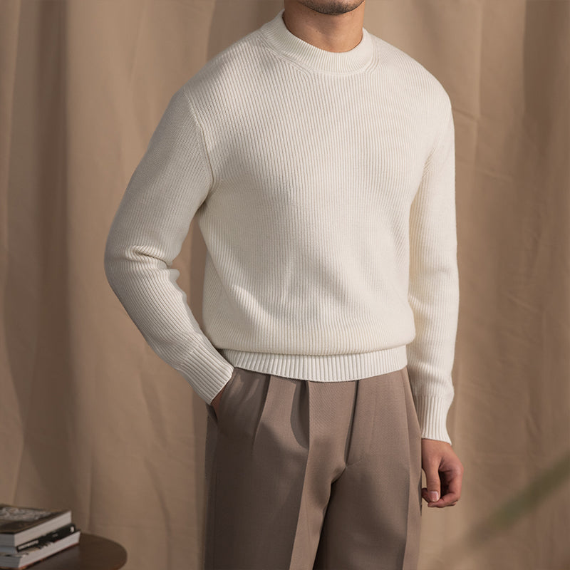 Maison Wool Blend Crewneck Sweater for Men