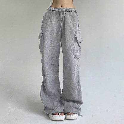 Solid Drawstring Cargo Pant