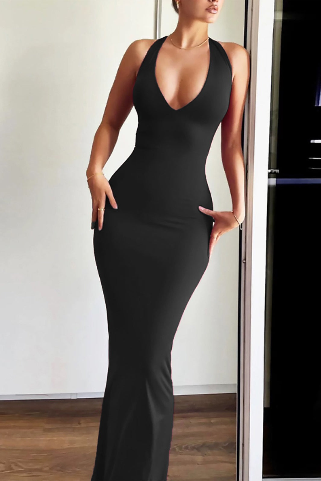 Halter Sleeveless Backless Sexy Bodycon Dress