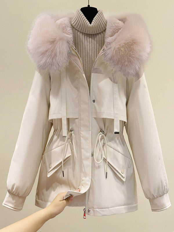 Faux Fur Hooded Parka Coat