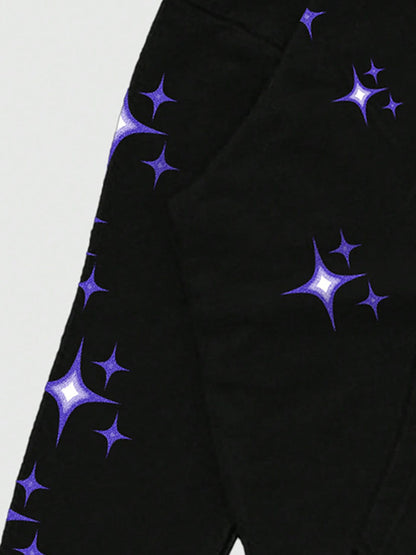 Star Print Oversized Hoodie