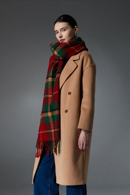 Plaid Fringe Scarf