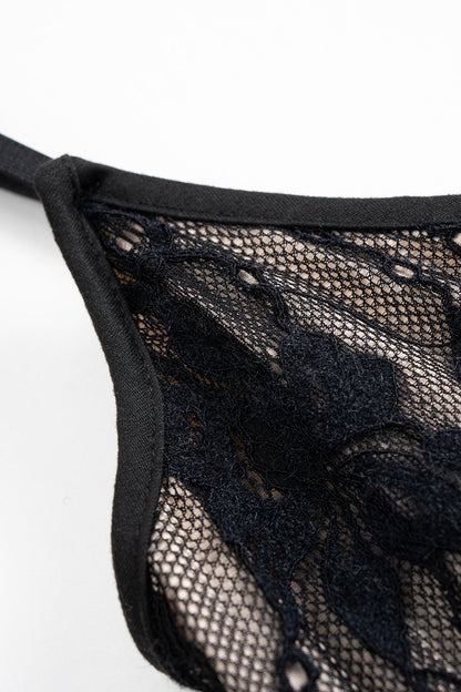 Lace Patchwork Backless Slip Sleeveless Bodysuit