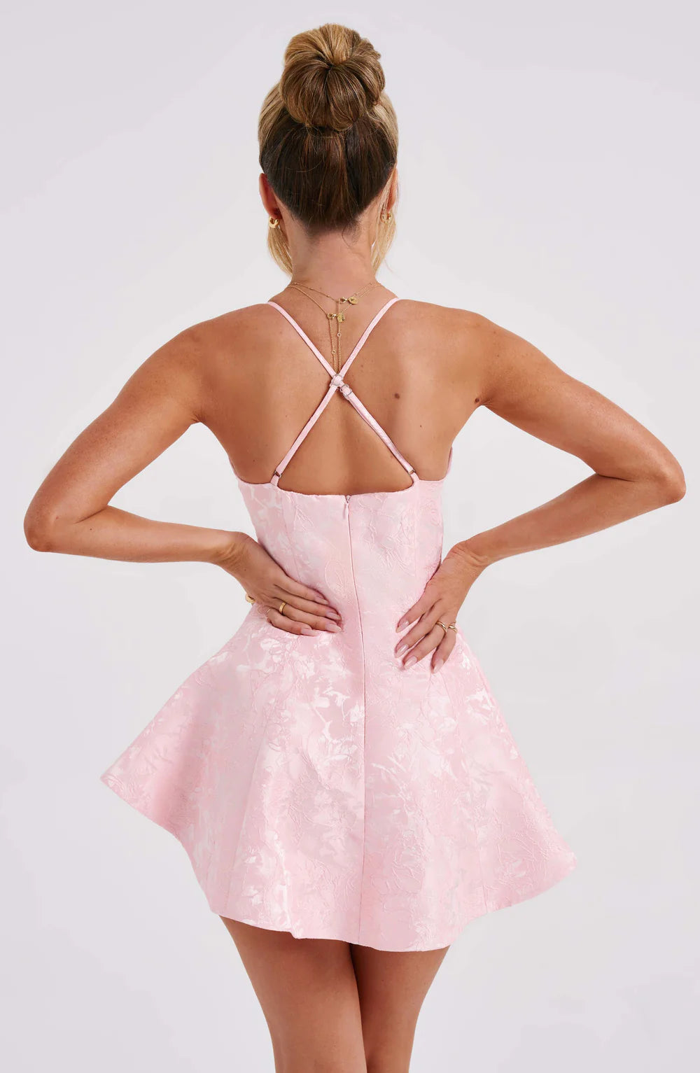 Slim Jacquard Mini Dress