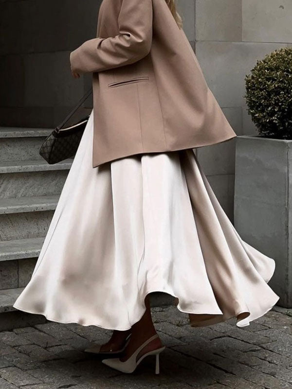 Satin Skirt For Women Autumn Long Bottoms For Women