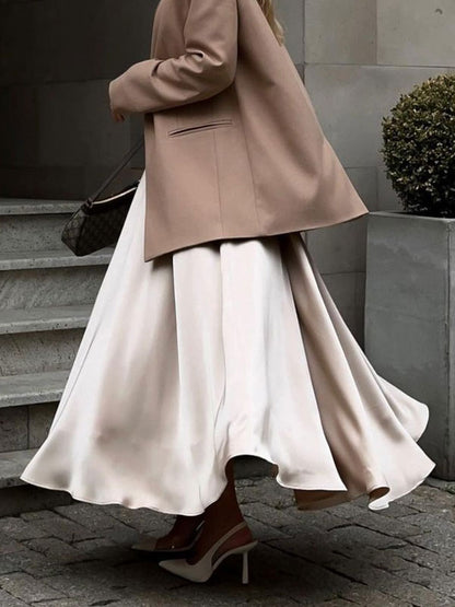 Satin Skirt For Women Autumn Long Bottoms For Women