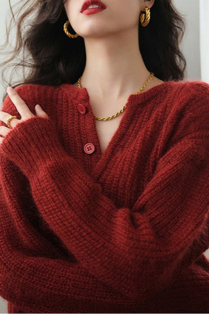 Vintage Relaxed Short Cardigan