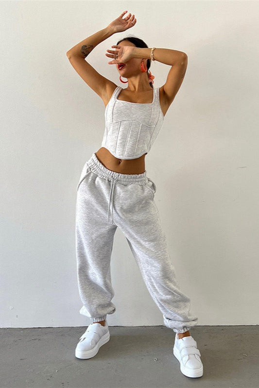 Tank Asymmetrical Hem Three Piece Set