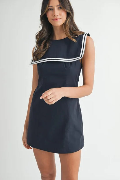 Sailor Collar Mini Dress