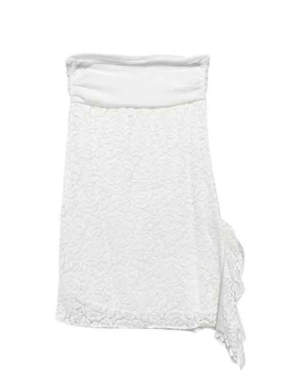Bandeau See Through Slit Mini Dress