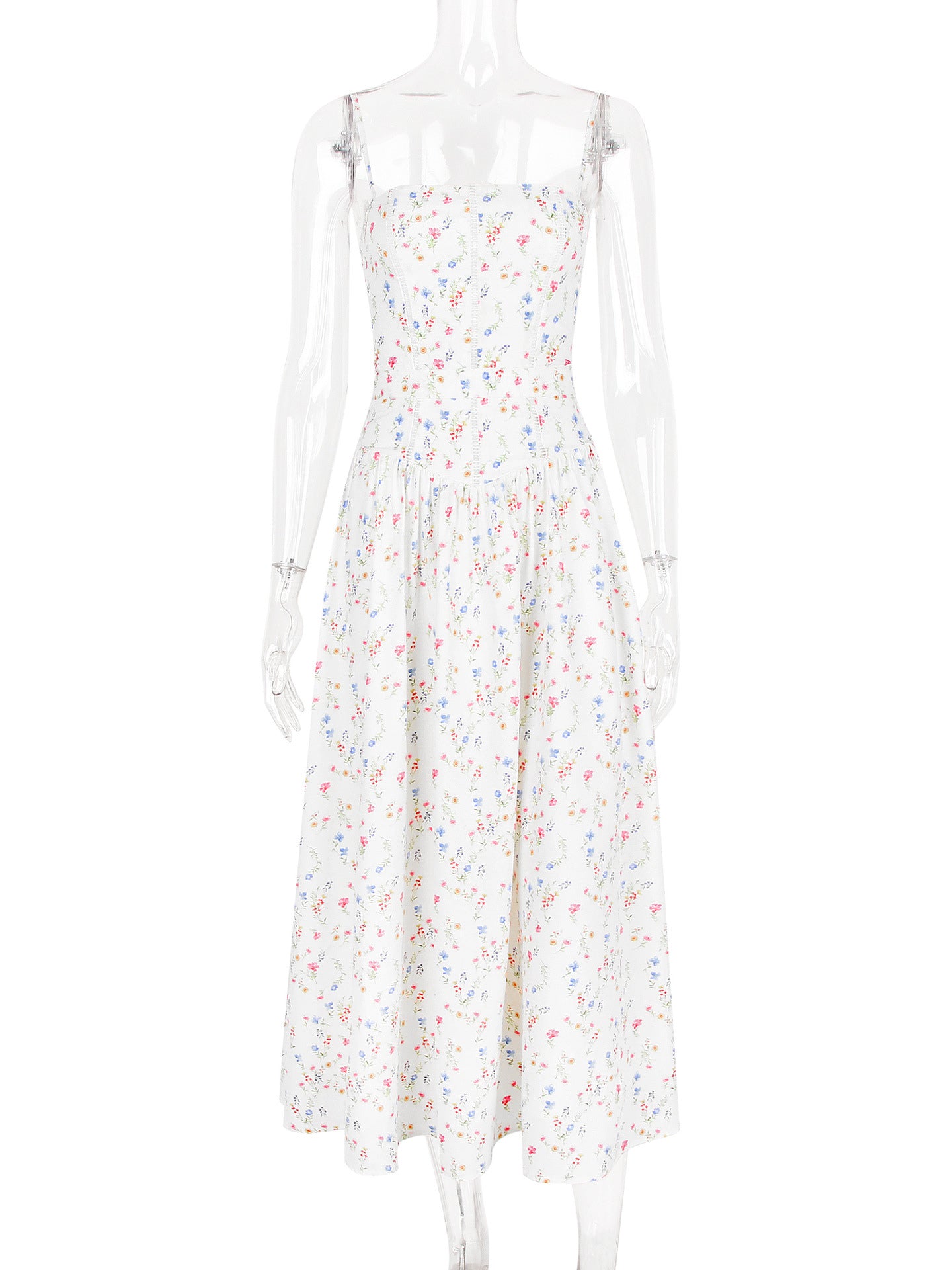 Corset Dress Mini Floral Ultra Spaghetti Strap Backless Party Midi Dresses