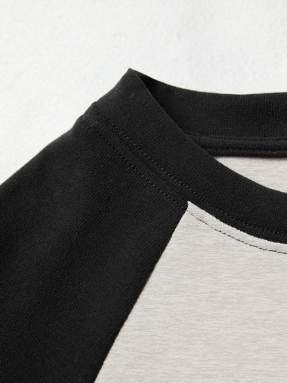 Kitten Print Raglan Long Sleeve Tee