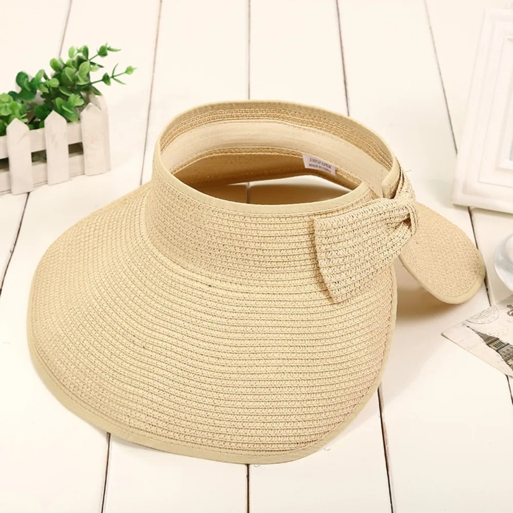 The Soleil — Foldable Straw Visor Hat