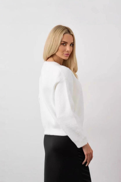 White Button Front Cardigan