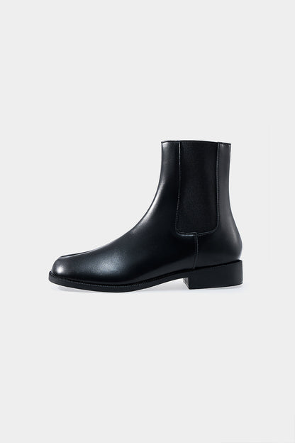 Patchwork Low-Heels Mid Calf Boots